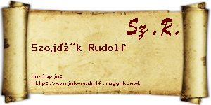 Szoják Rudolf névjegykártya