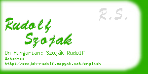 rudolf szojak business card