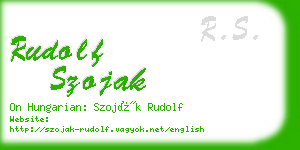 rudolf szojak business card